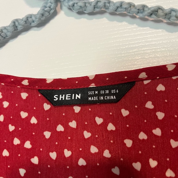 SHEIN Red Dress with heart pattern - Picture 2 of 4